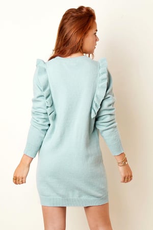 Trui jurk ruches Wit S/M h5 Afbeelding6